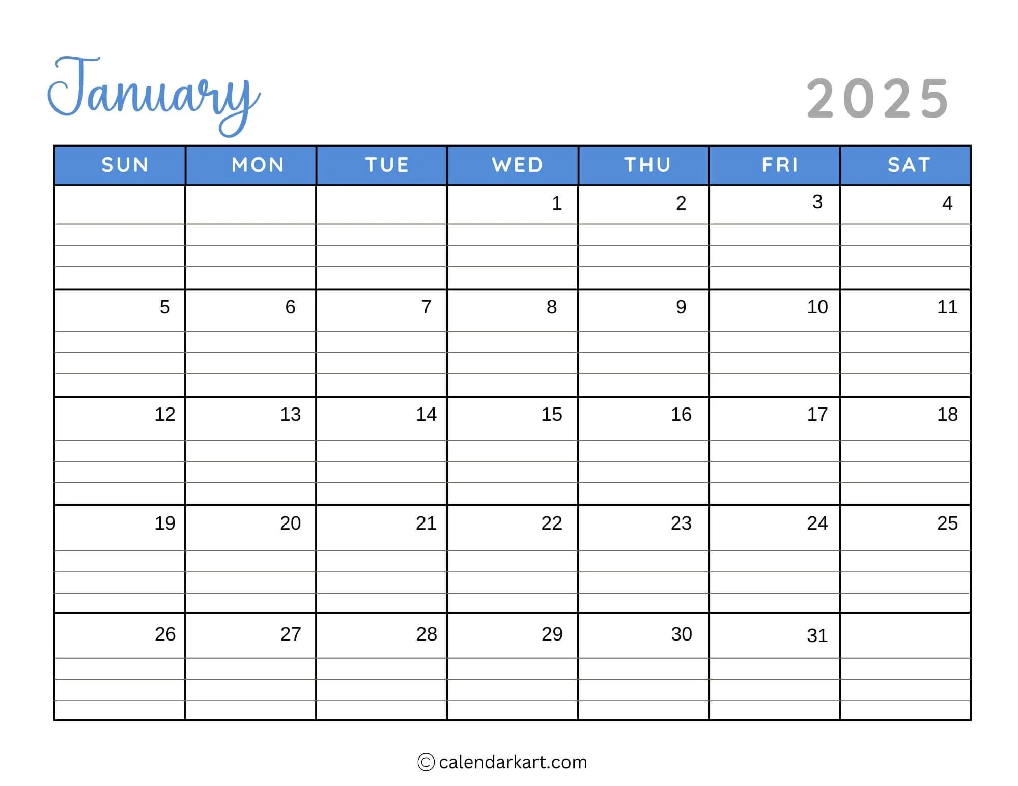 Printable-Calendar 2025