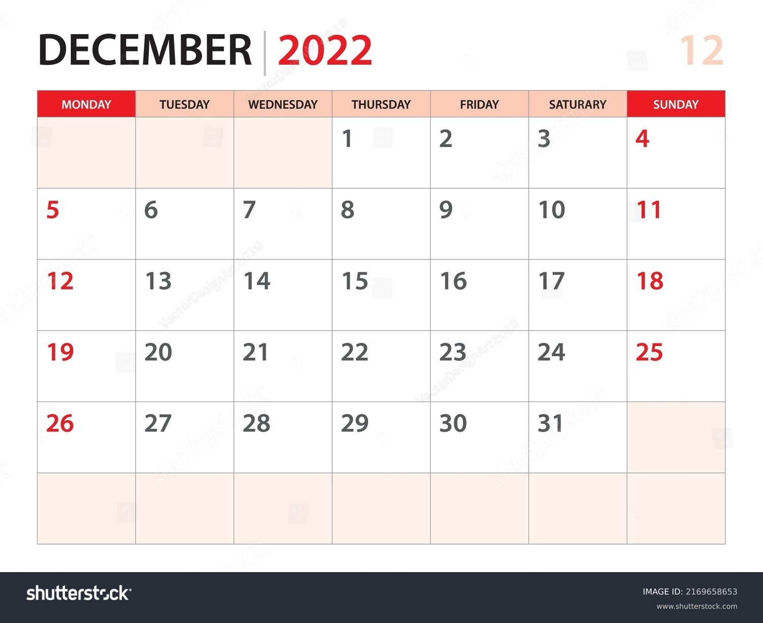 40 Thousand Calendar December 2022 Royalty Free Images Stock Photos Pictures Shutterstock