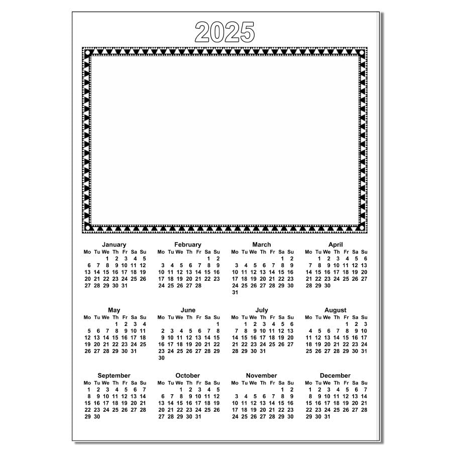 A4 Calendar Blanks 2025 For Kids 300gsm Calendar For Kids To Decorate Pack Of 10 BigaMart