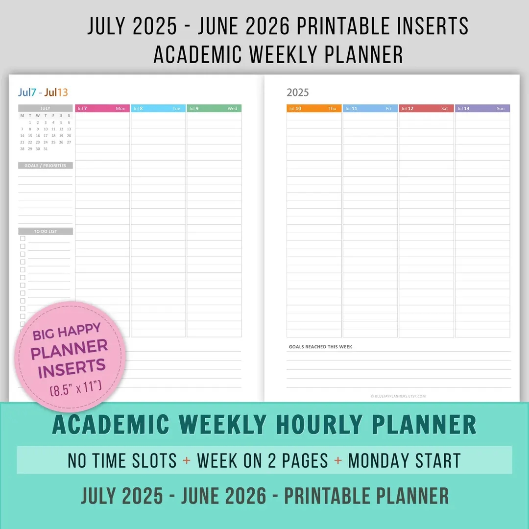 Academic Calendar July 2025 June 2026 Planner Printable Dated Lined Weekly Calendar For School Year Monday Start Vertical Weekly Etsy Academic Calendar July 2025 June 2026 Planner Printable Dated Lined Weekly Calendar For School Year Monday Start Vertical Weekly Etsy