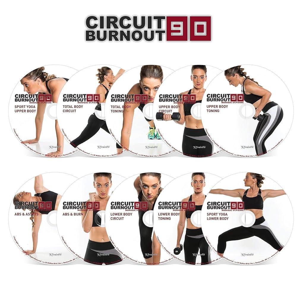 Amazon Circuit Burnout 90 90 Day DVD Workout Program With 10 1 Exercise Videos Training Calendar Fitness Tracker Training Guide And Nutrition Plan Monique St Pierre Movies TV
