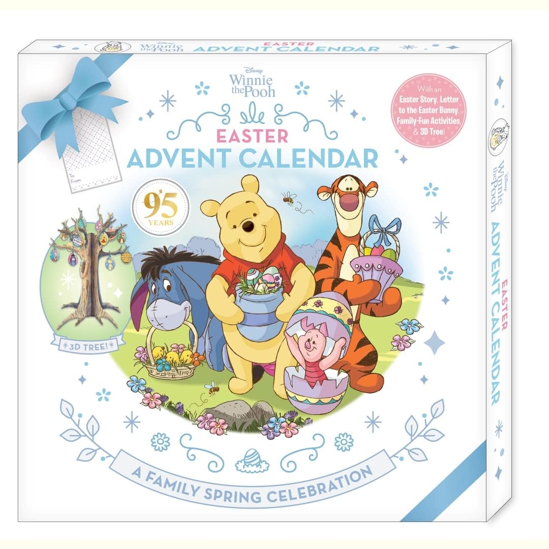 Amazon Disney Winnie The Pooh Easter Advent Calendar Box Set With Storybook 3D Tree With Ornaments Egg Wrappers Letters To The Easter Bunny Easter Basket And Family Activity Crafts Home