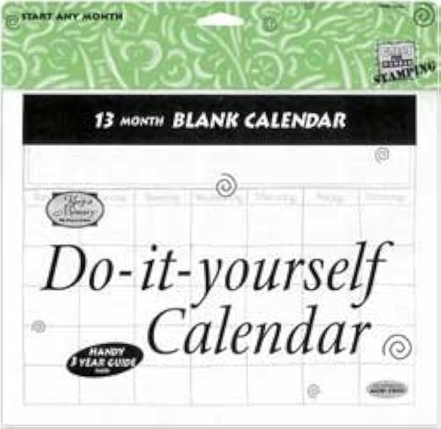 Amazon Do It Yourself Blank Calendar 13 Months Office Products