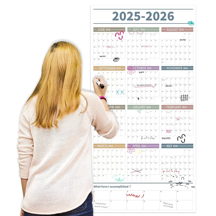 Amazon GuassLee Large Yearly Wall Calendar 2025 2026 Full Year Calendar One Page Jun 2025 May 2026 Annual Planner 2025 24 X 48 Wall Planner 2025 Large With Foam Stickers Office Products Amazon GuassLee Large Yearly Wall Calendar 2025 2026 Full Year Calendar One Page Jun 2025 May 2026 Annual Planner 2025 24 X 48 Wall Planner 2025 Large With Foam Stickers Office Products