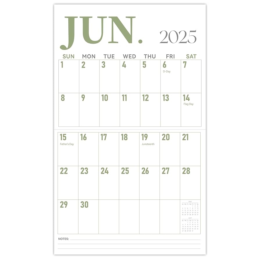 Minimal Calendar 2025 Printable