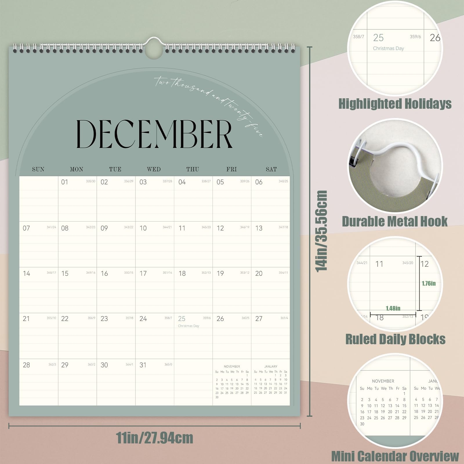 Amazon Guasslee Wall Calendar 2025 2026 Vertical Wall Calendar 2025 Jun 2025 Dec 2026 19 Month Paper Calendar Spiral Bound Monthly Planner Wall For Office School Home Easy Organizing 14 X 11 Office Products