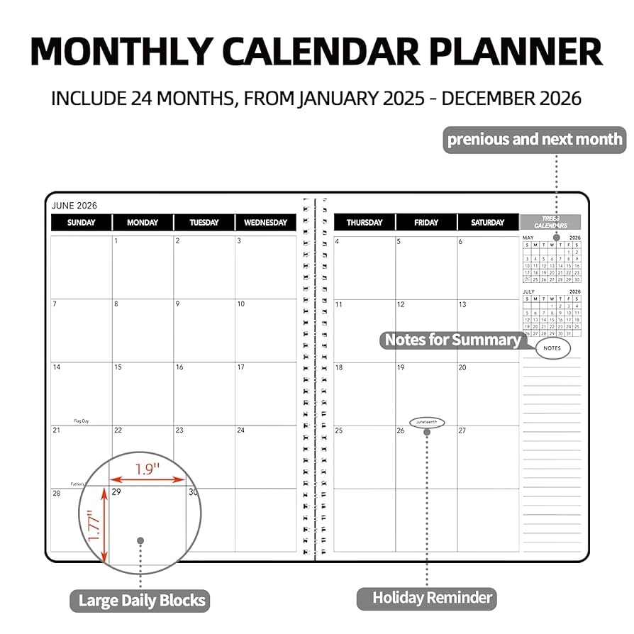 Printable School Calendar 2025-2026 Two Pages