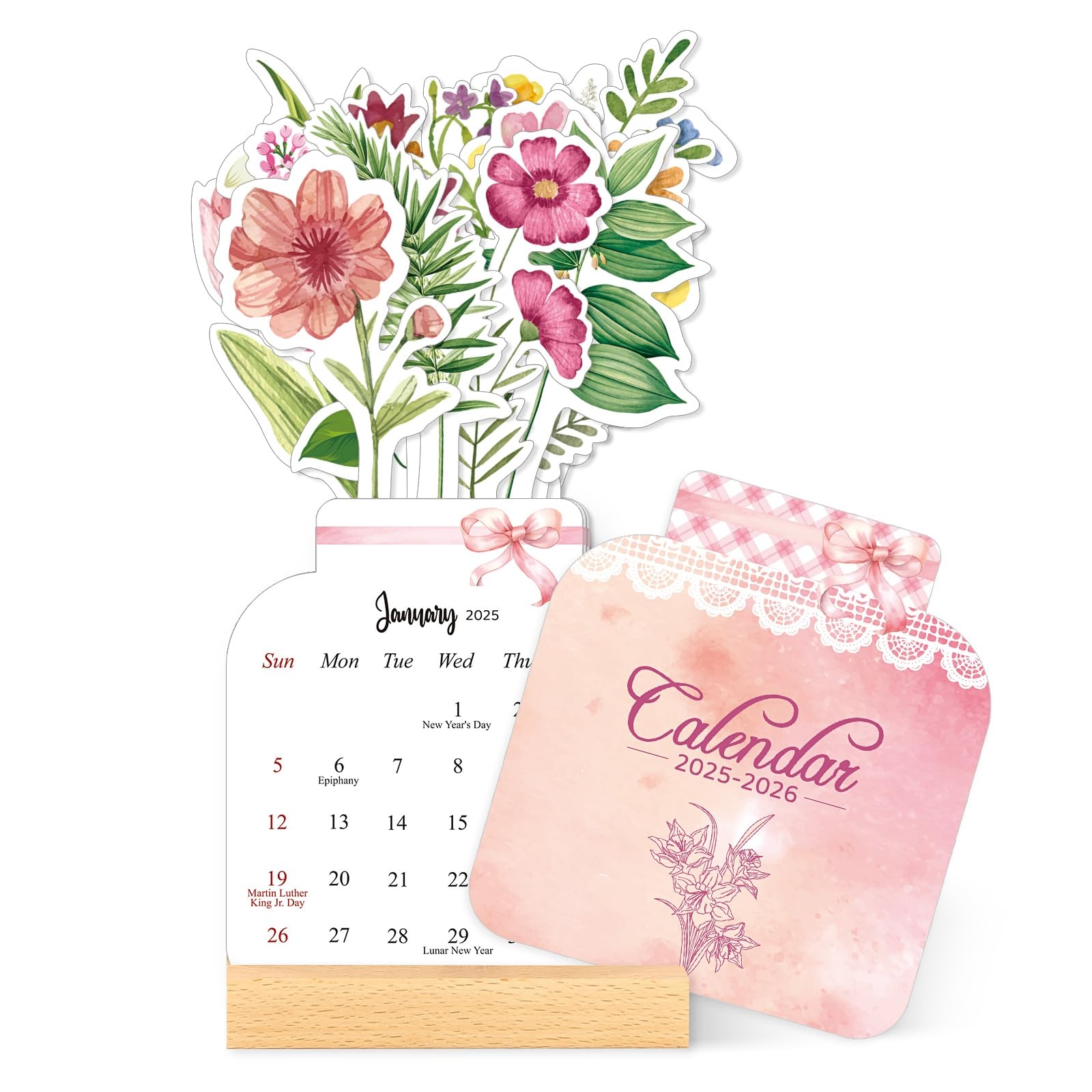 Amazon Zuozee Small Desk Calendar 2025 2026 24 Months Floral Desktop Calendar Runs From Janury 2025 Until Dec 2026 Mini Standing Flip Decorative Flower Calendar For Home Office And Desk Accessories Office Products