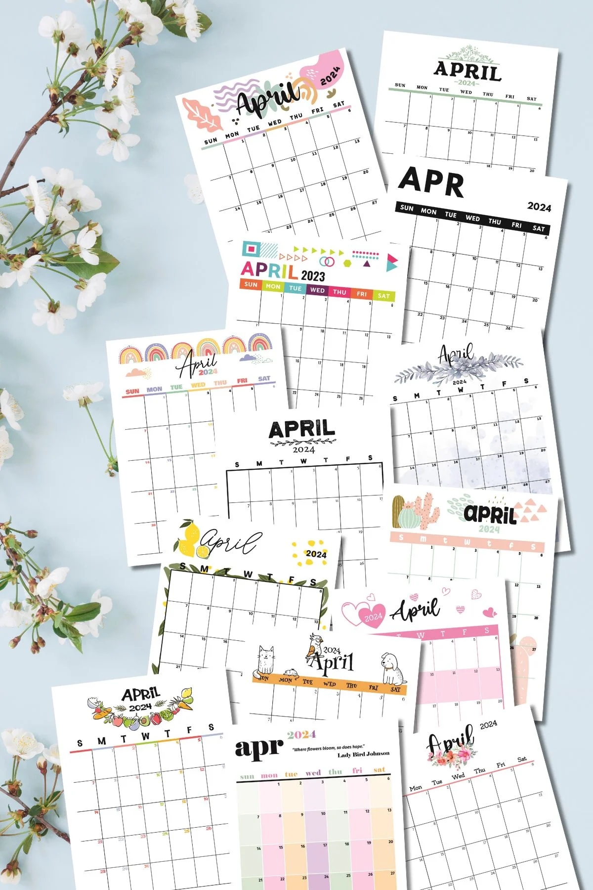 April 2024 Calendar Templates 14 Free Printables Savor Savvy