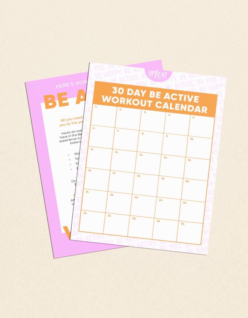Be Active 30 Day Workout Calendar January 2025 Up To The Beat