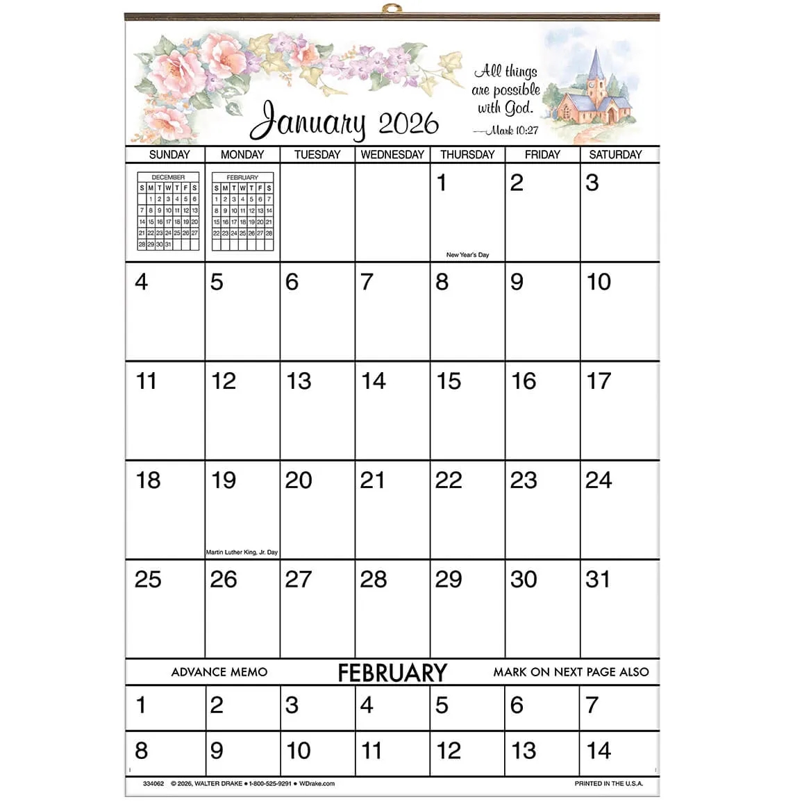 Bible Verse Designer 1 Yr Giant Calendar Miles Kimball