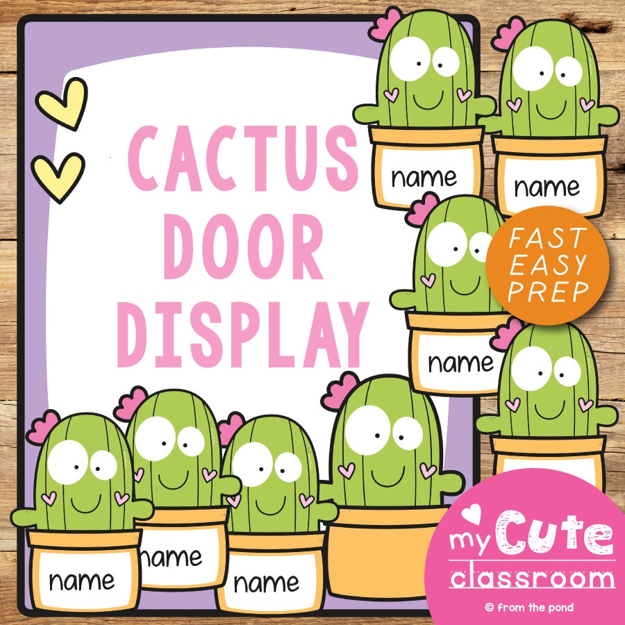 Cactus Calendar Freebie Classroom Printable