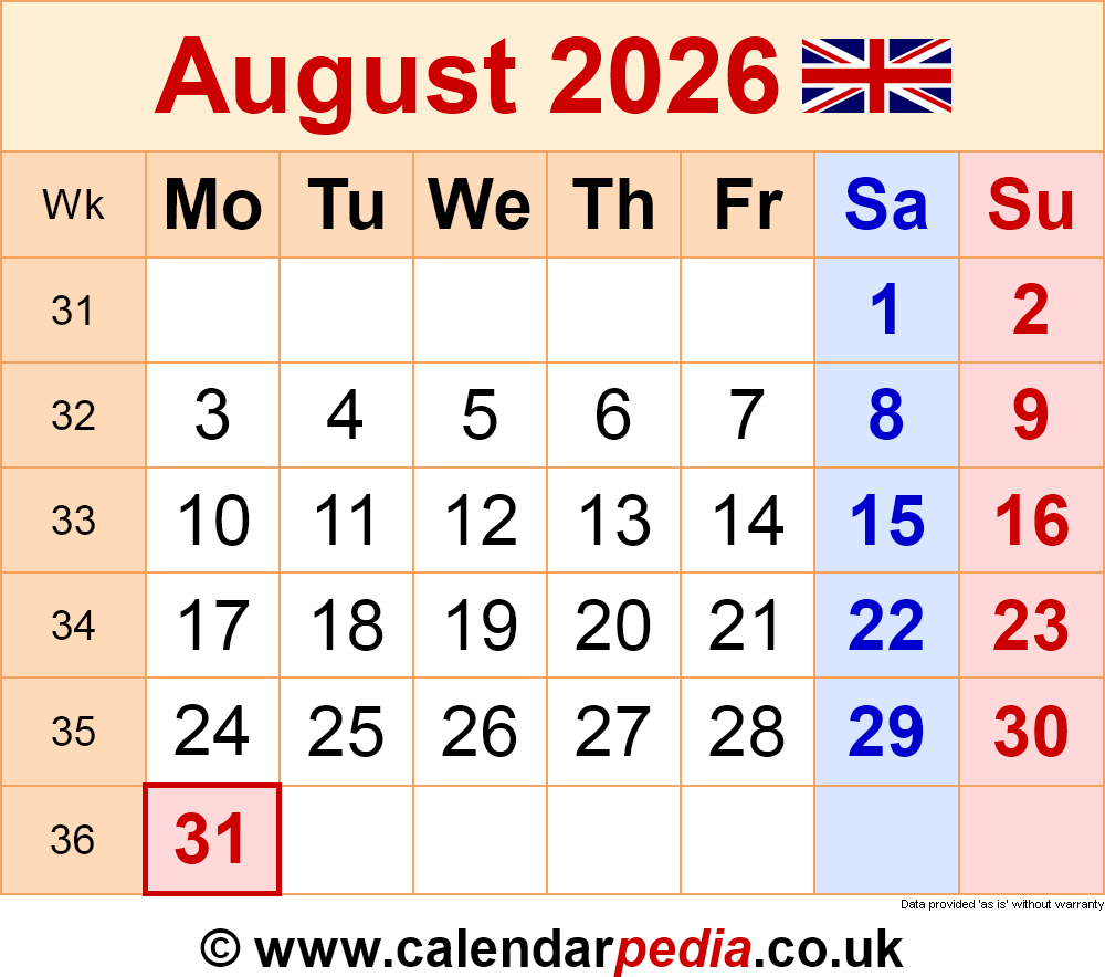 Printable Calendar July And August 2026 Printable Calendar July And August 2026