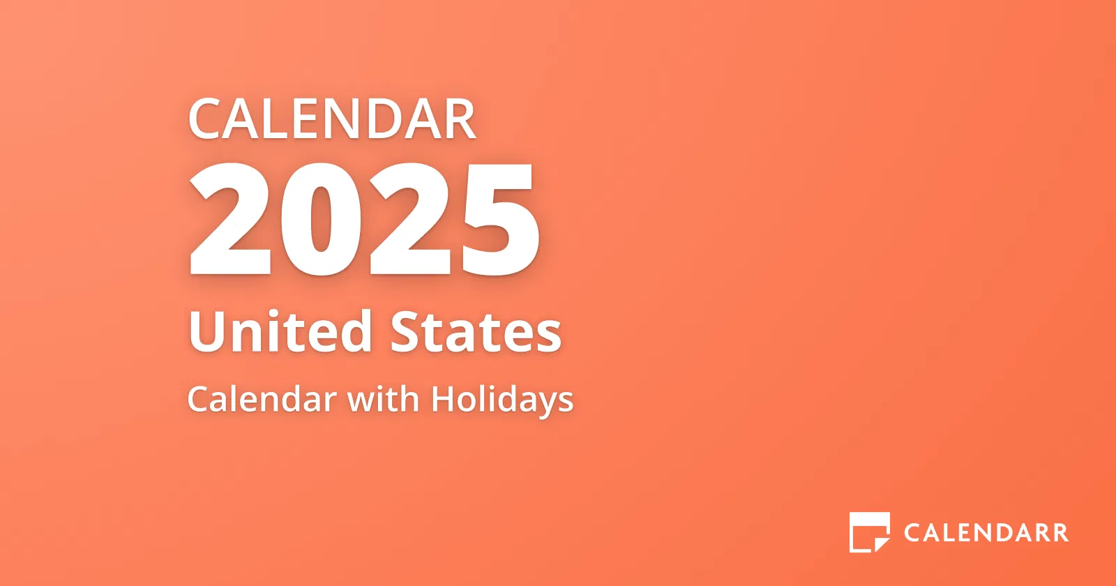 Calendar For 2025 With Holidays Calendarr