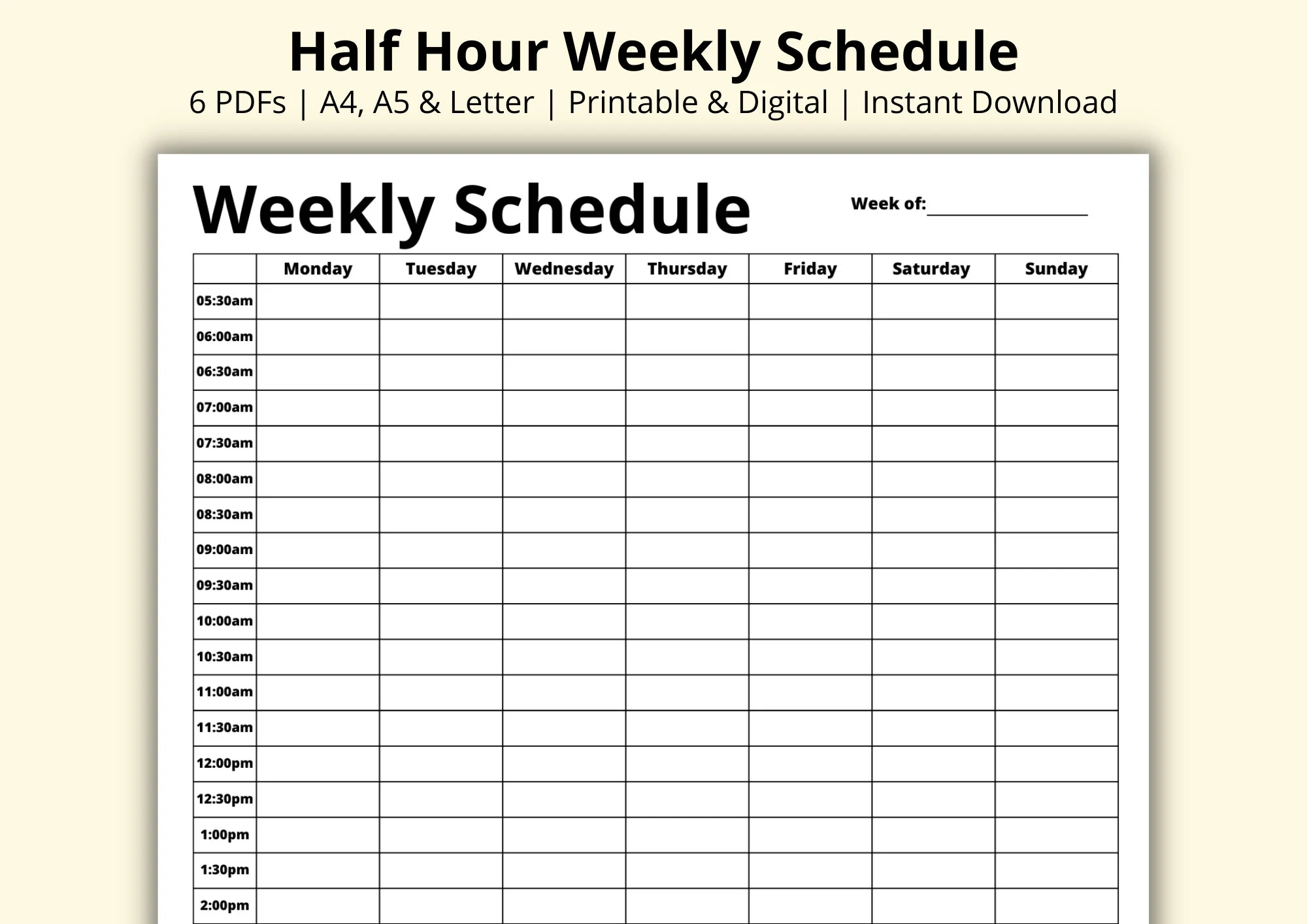 Printable Daily Calendar With Time Slots Printable Daily Calendar With Time Slots