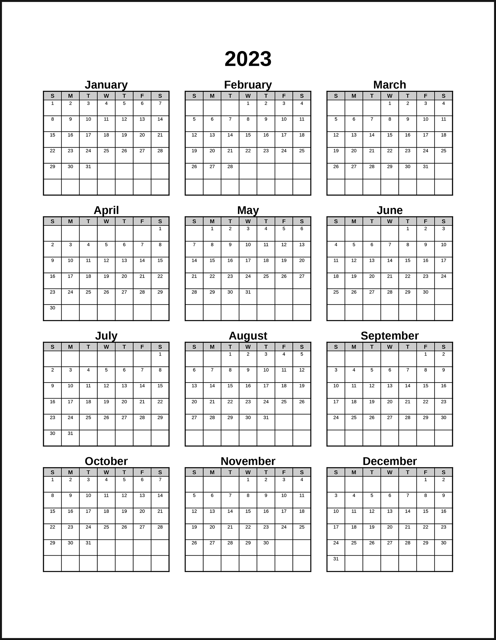 CalendarsThatWork Room For Notes CalendarsThatWork Room For Notes