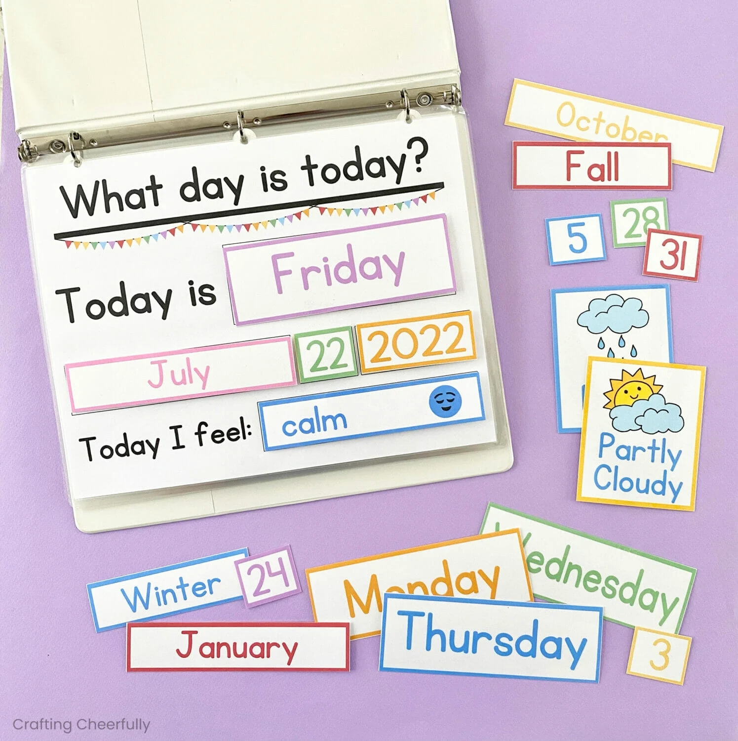 DIY Calendar Busy Book Crafting Cheerfully