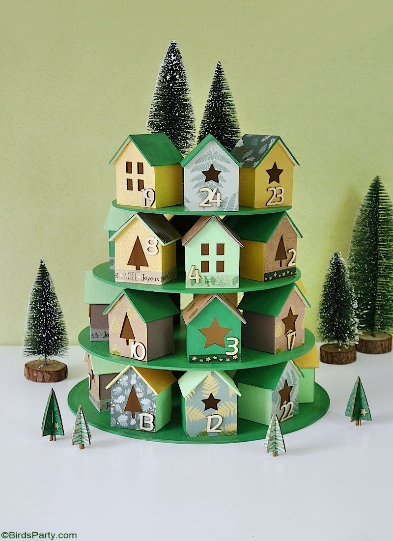 DIY Christmas Village Advent Calendar Party Ideas Party Printables Blog