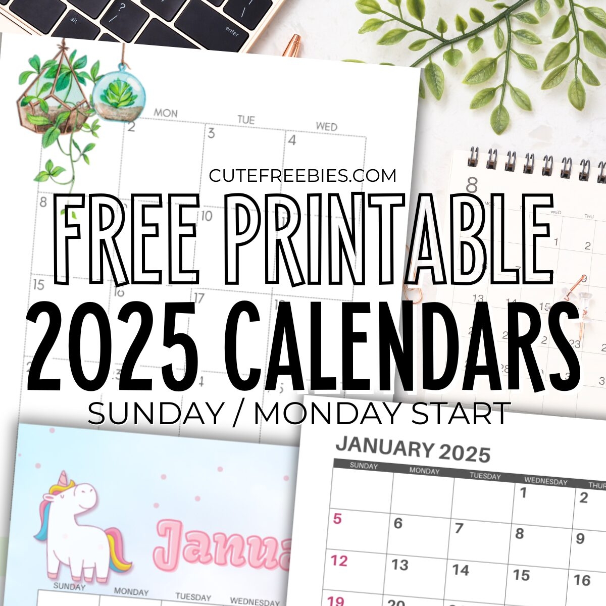 download 2025 printable calendar templates and 2025 planners cute freebies for you