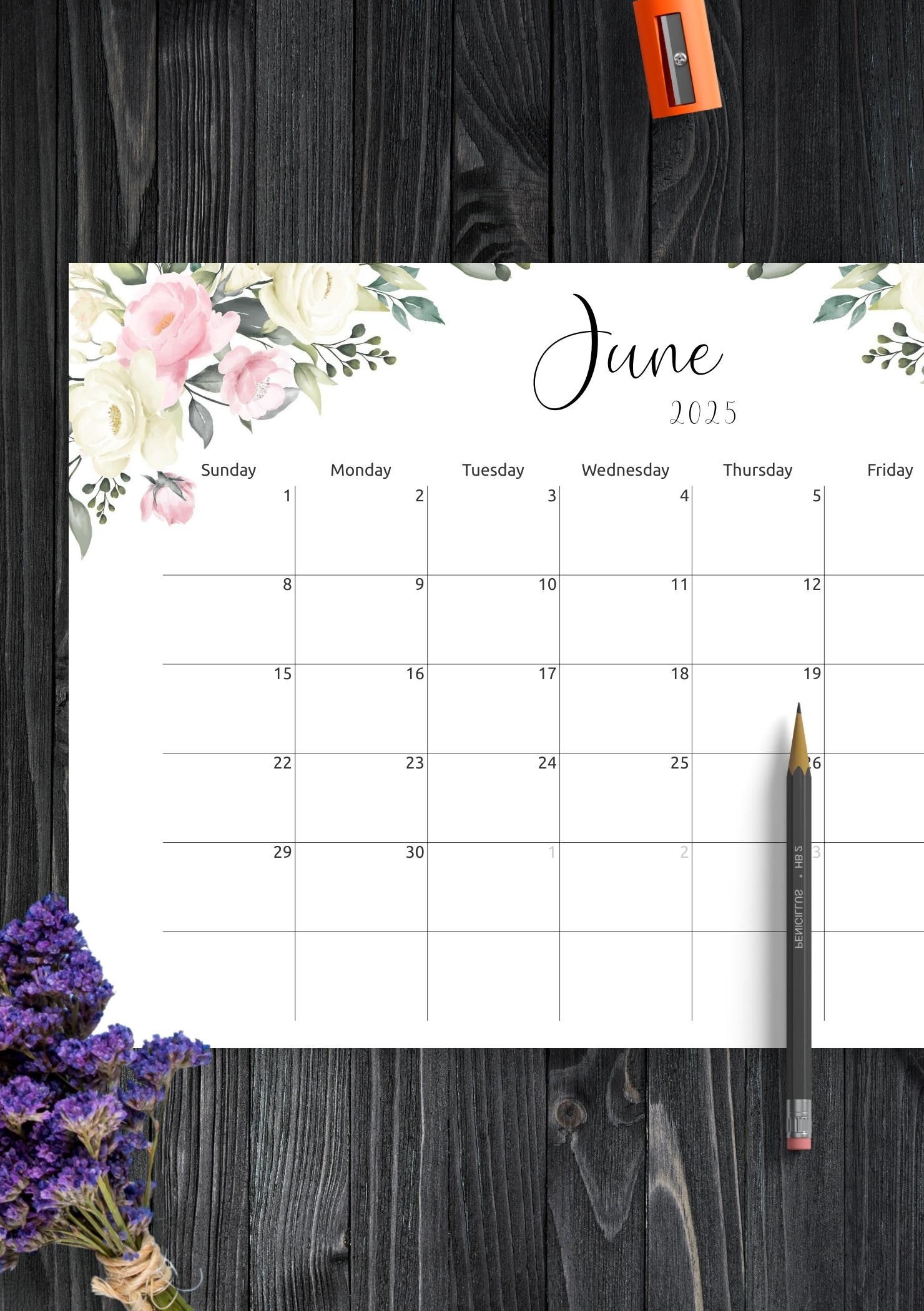 Download Monthly Calendar PDF Template For Easy Planning