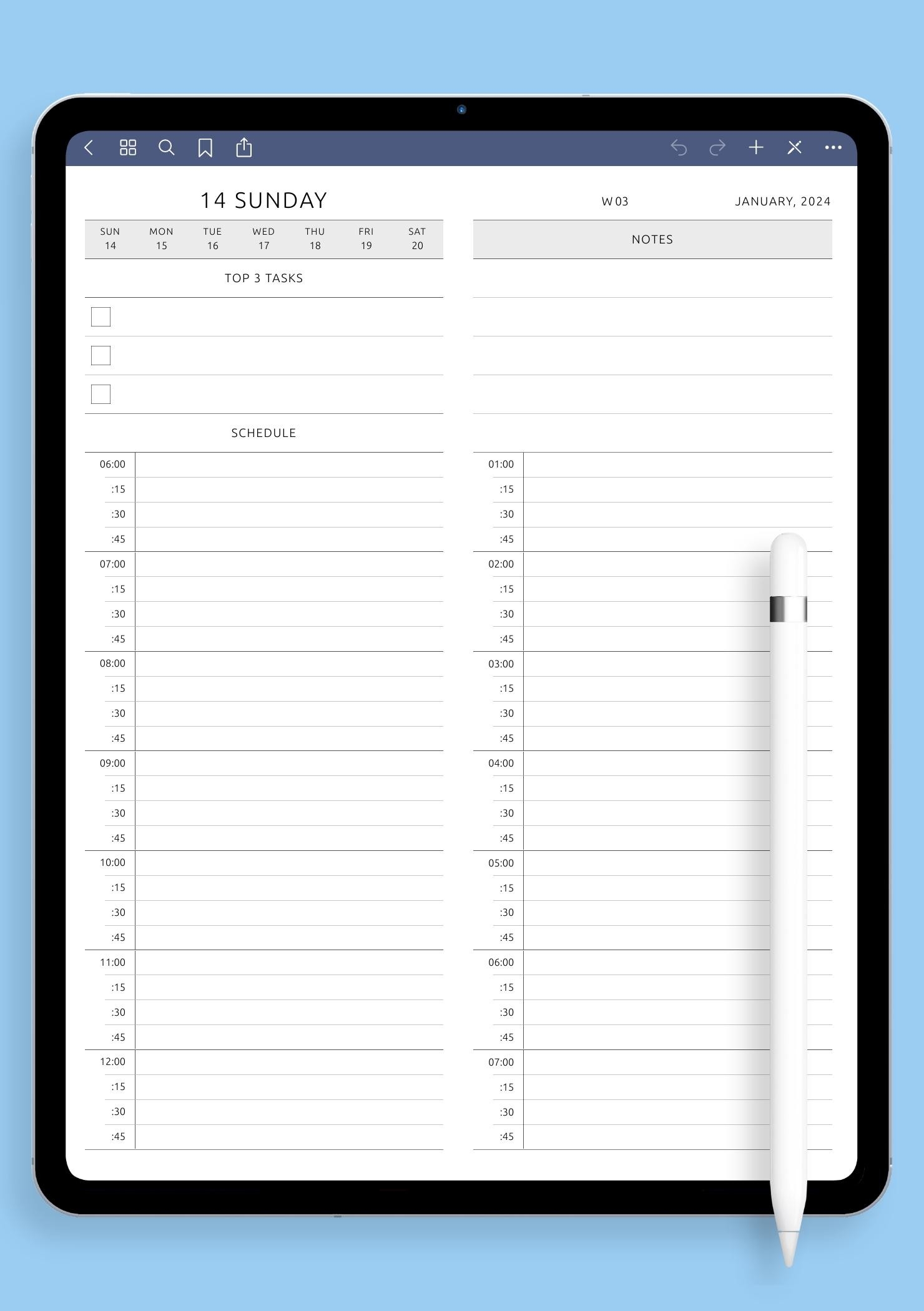 Free Printable Weekly Appointment Calendar 15 Minute Intervals