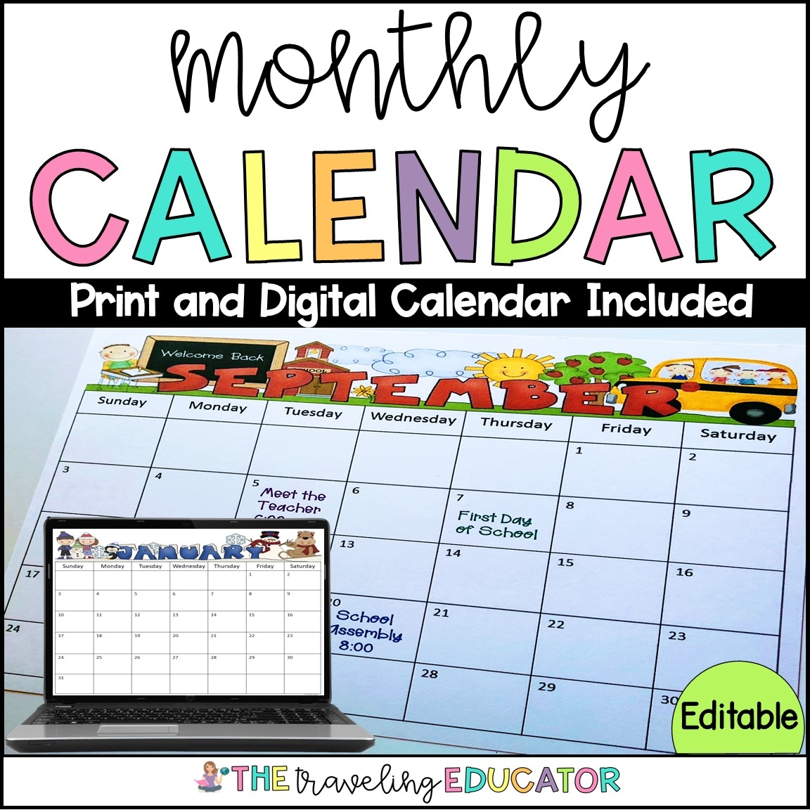 Free Printable Blank Monthly Calendars To Print