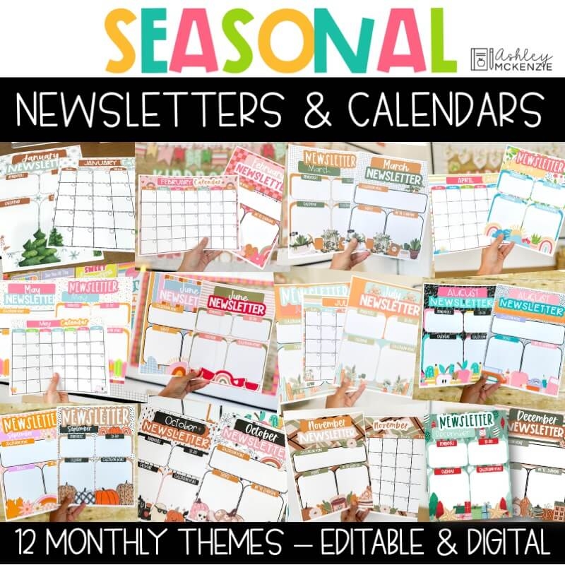 Printable Monthly Calendar Seasonal Printable Monthly Calendar Seasonal