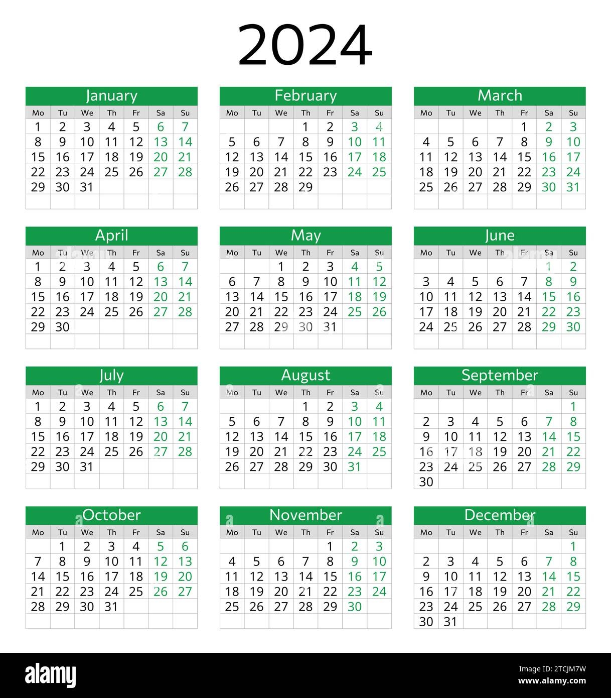 Year Calendar Printable