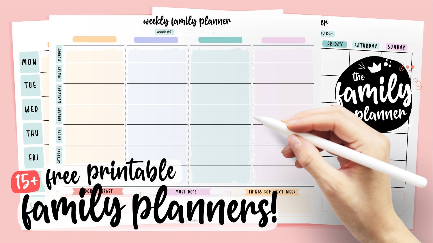 Family Planner World Of Printables Family Planner World Of Printables