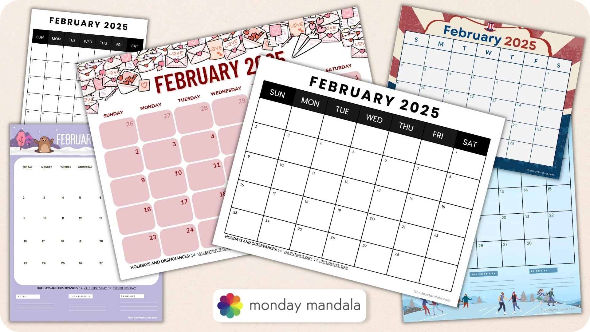 Free Printable Calendar With Large Boxes 2025