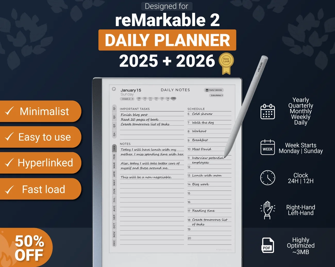 2025 Daily Calendars Printable