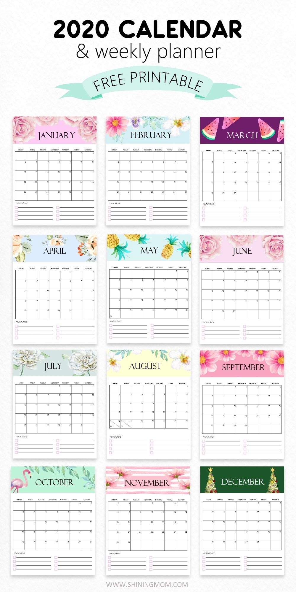 Printable Calendar Cute