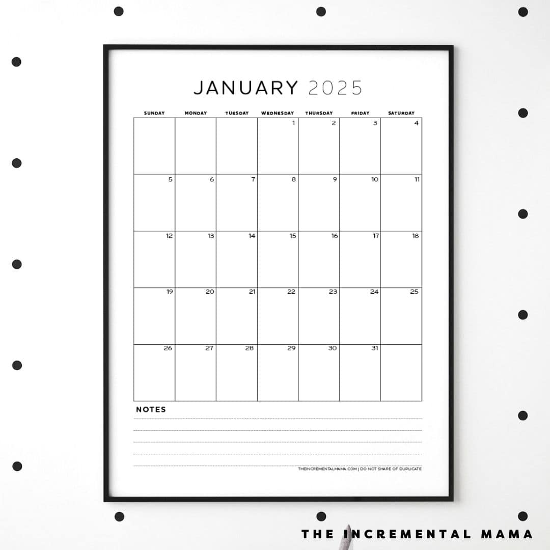 Free 2025 Printable Calendar Ehow
