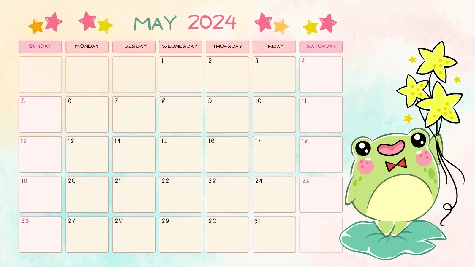Free And Customizable Cartoon Calendar Templates Canva
