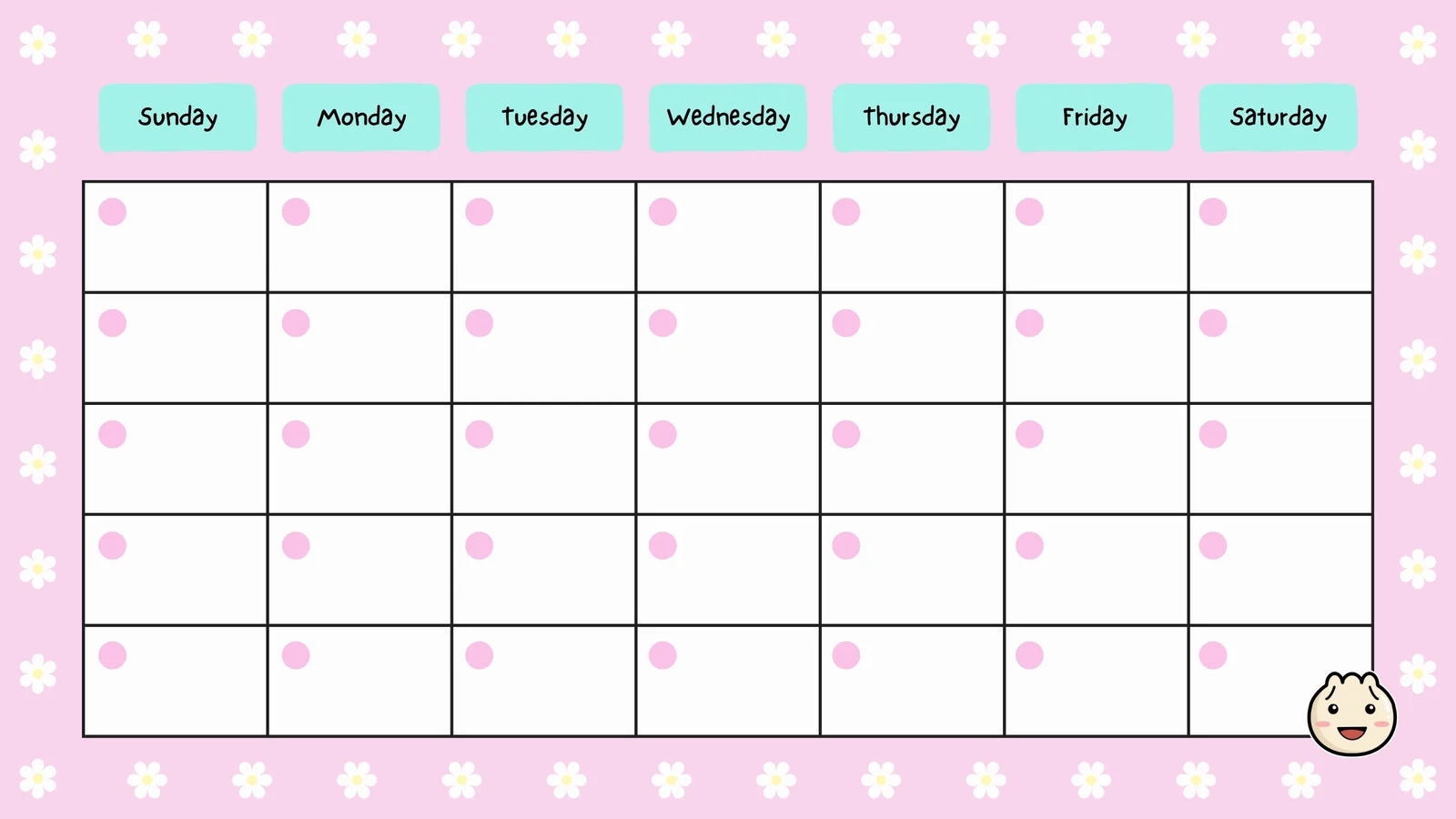 Free And Customizable Cartoon Calendar Templates Canva
