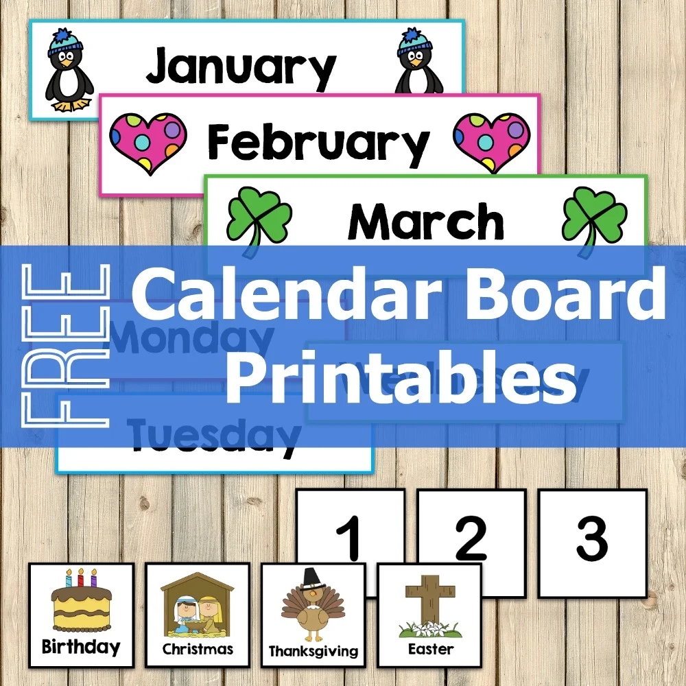 Printable Months For Classroom Calendar