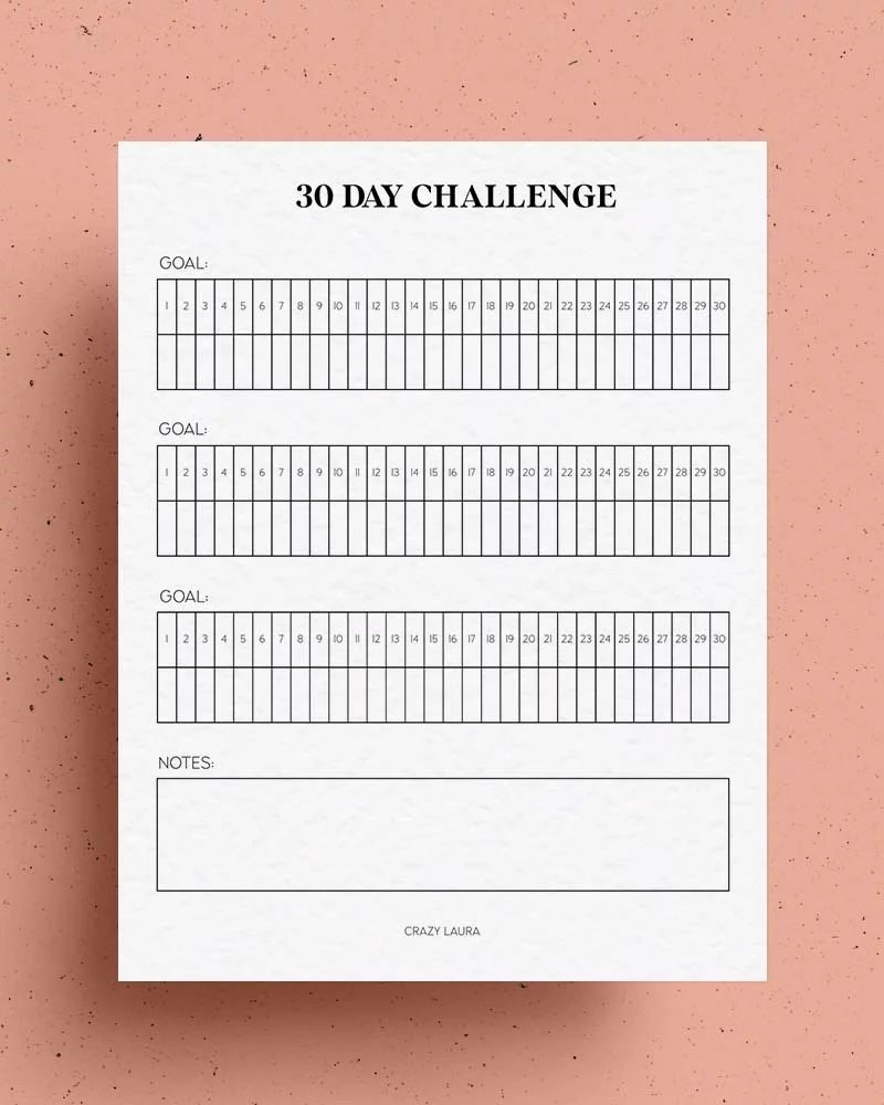 Free Printable 30 Day Calendar