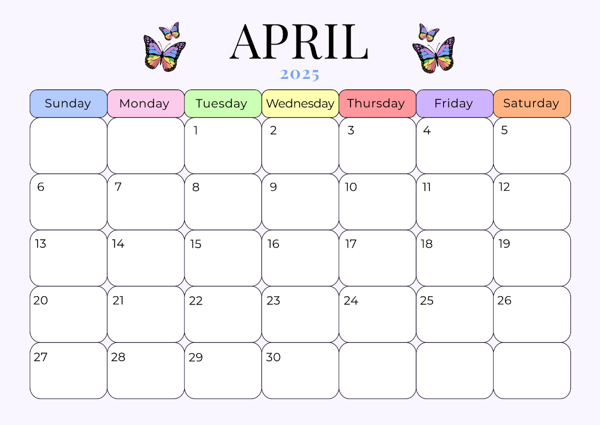 Free 2025 Printable Calendar Online