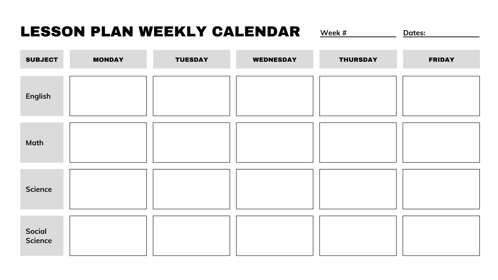 School Year Calendar Printable