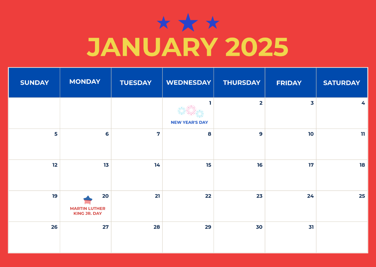 2025 Us Calendar With Holidays Printable