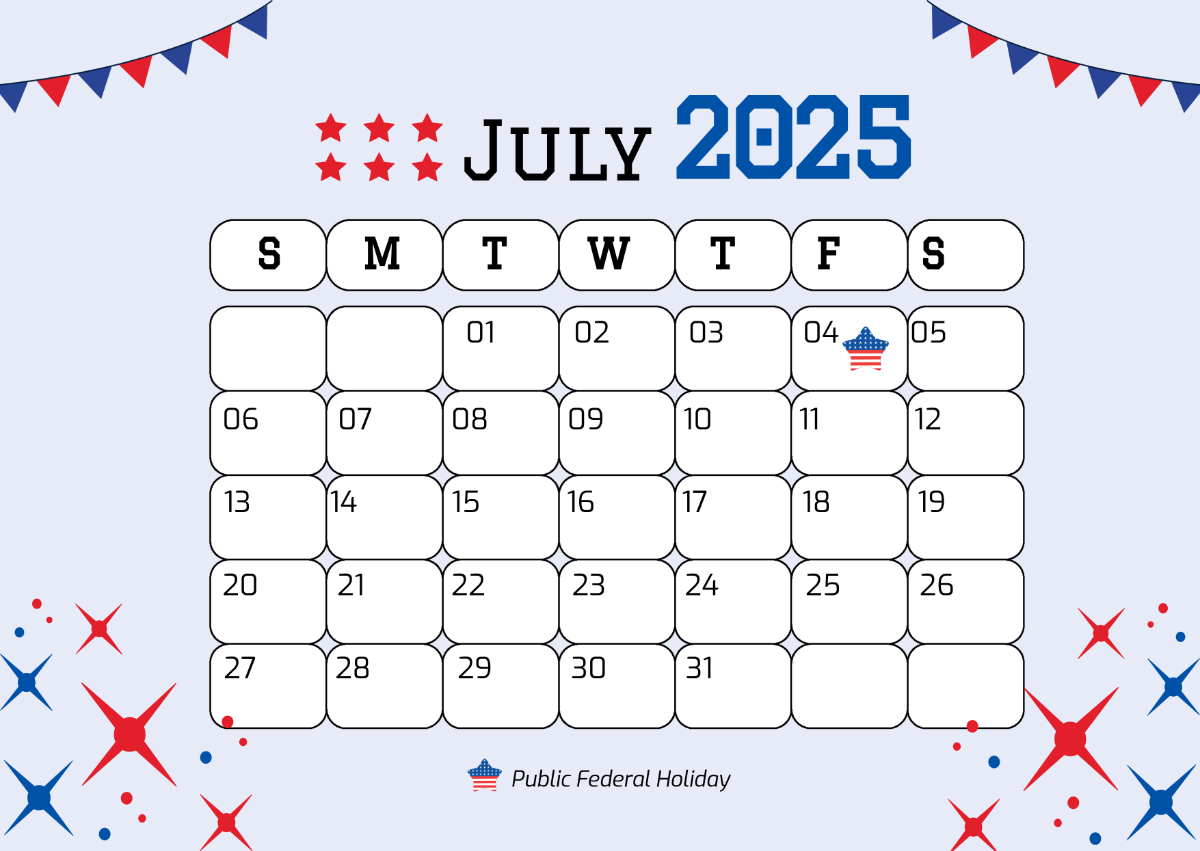 Free July 2025 Calendar Templates Editable And Printable