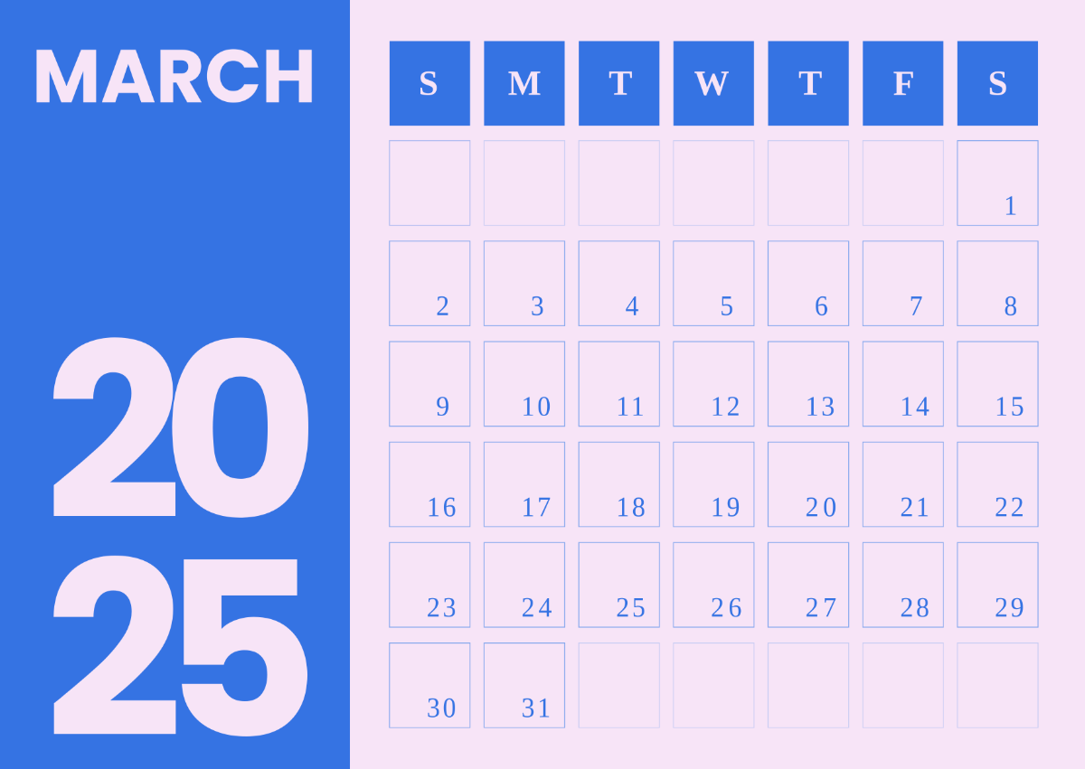 Free March 2025 Calendar Templates Editable And Printable Free March 2025 Calendar Templates Editable And Printable