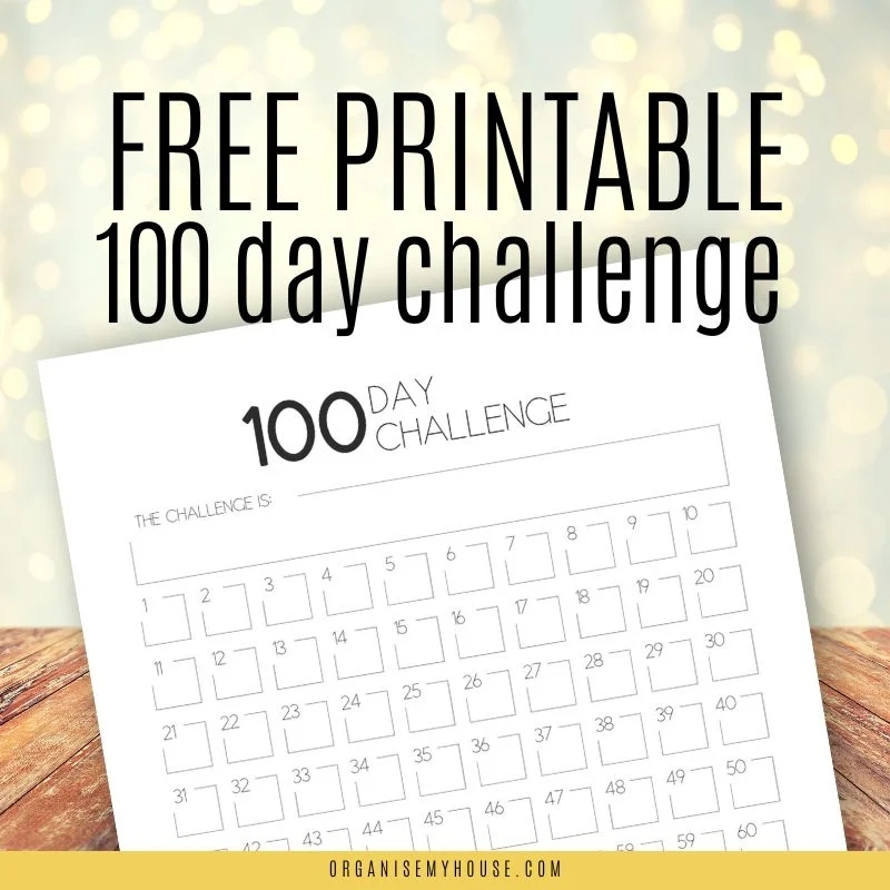 Free Printable 100 Day Challenge Calendar A4 And Letter 
