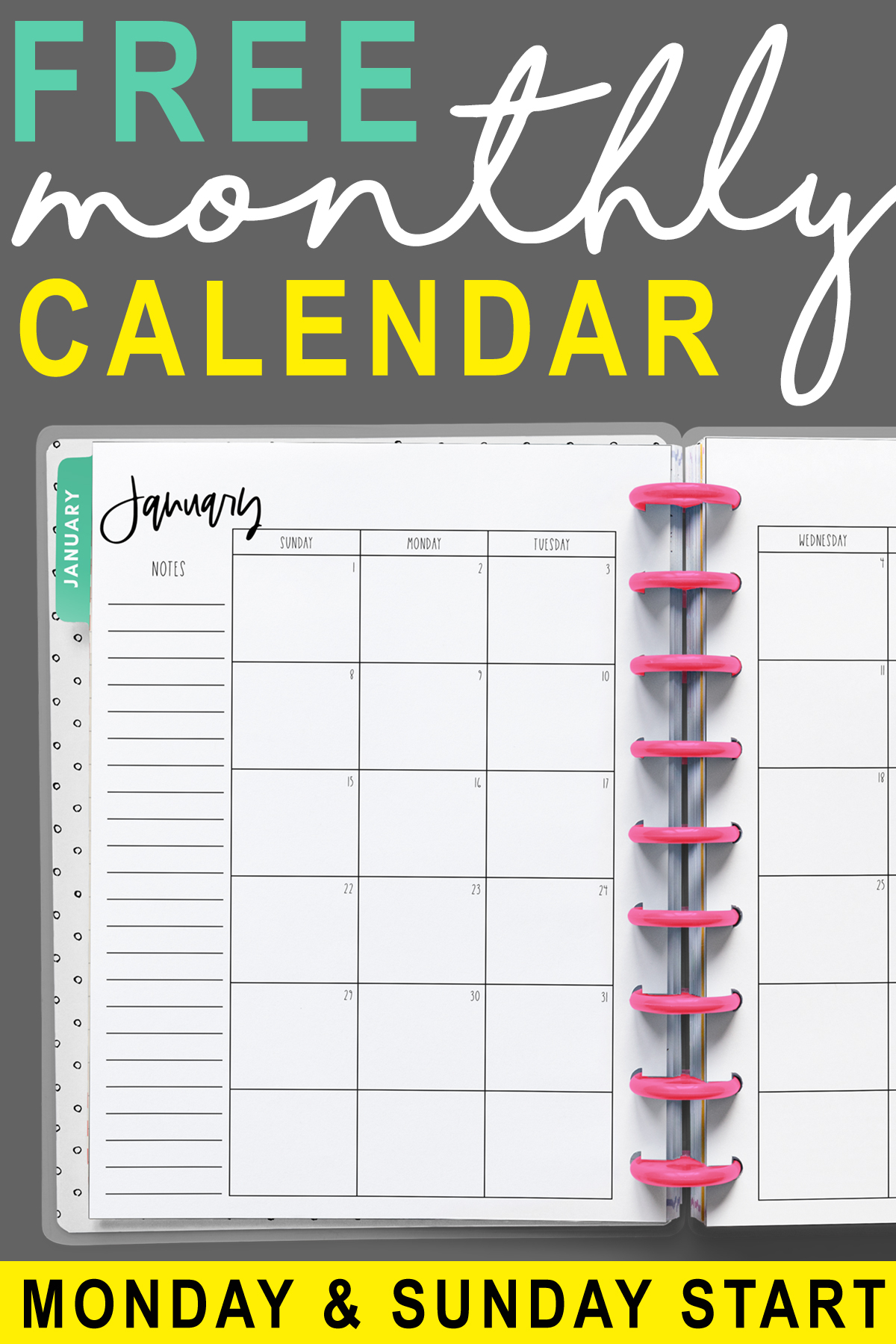 free printable 2025 calendar pinterest 3 mom envy