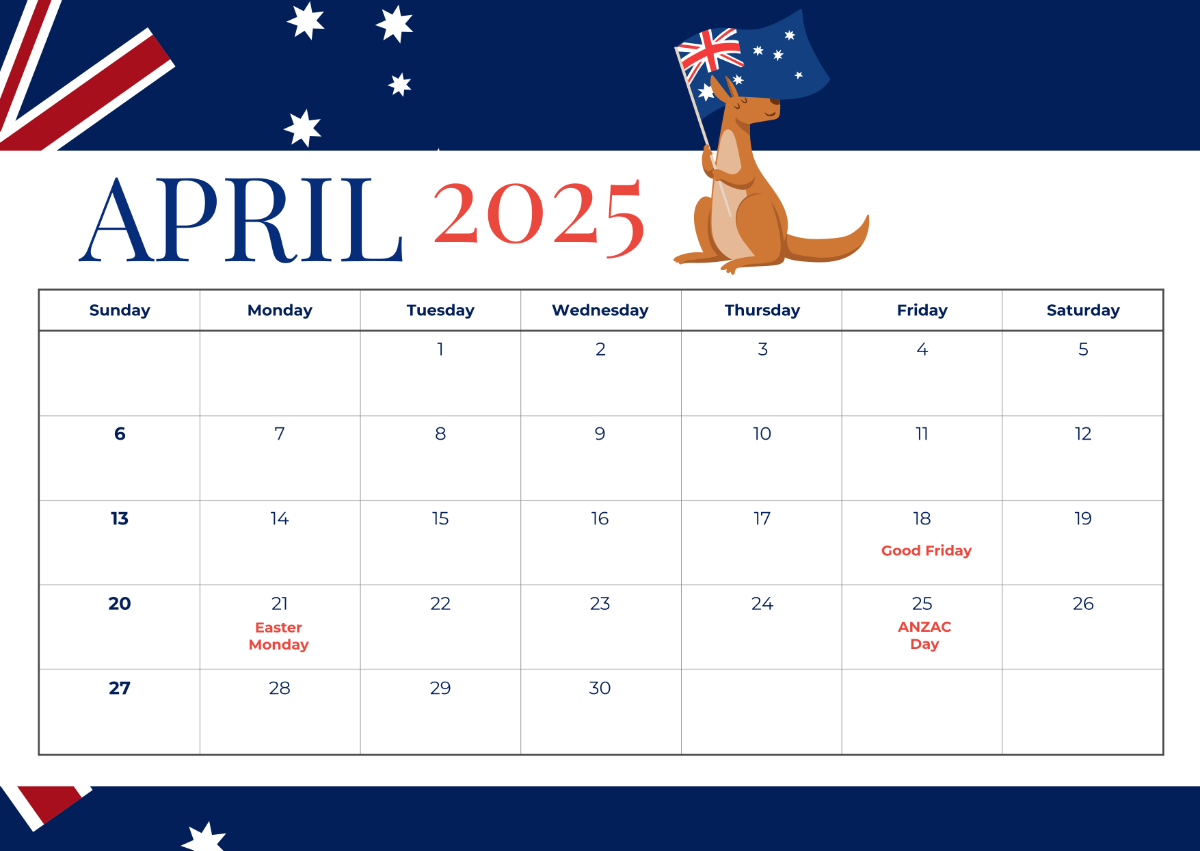 Free Printable April 2025 Calendar Template To Edit Online
