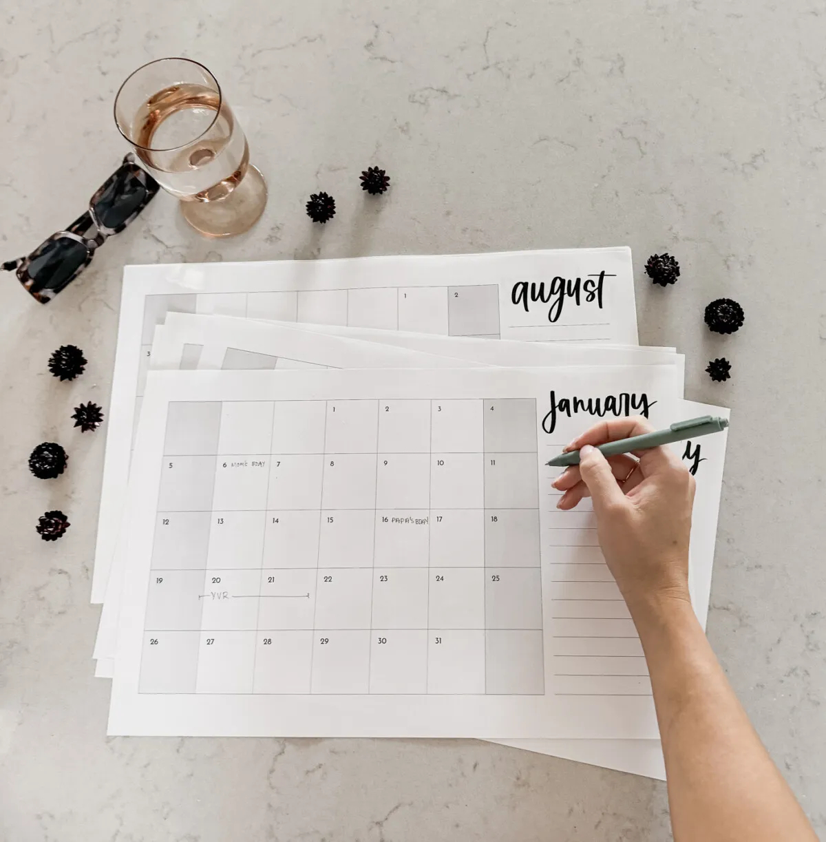 Blank Printable Calendars 2025