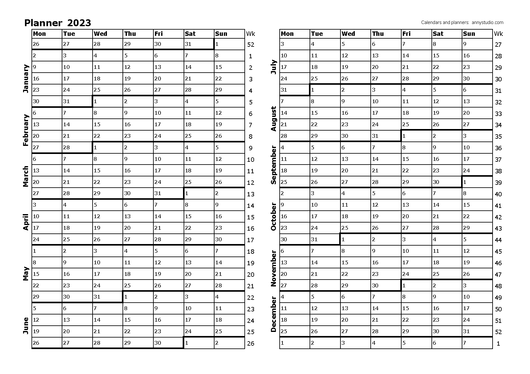 free printable calendars and planners for 2024 and past years