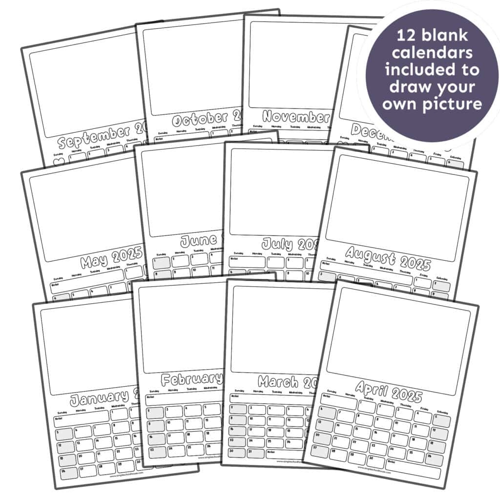 Free Printable Coloring Calendar For Kids In 2025 Mindfulmazing