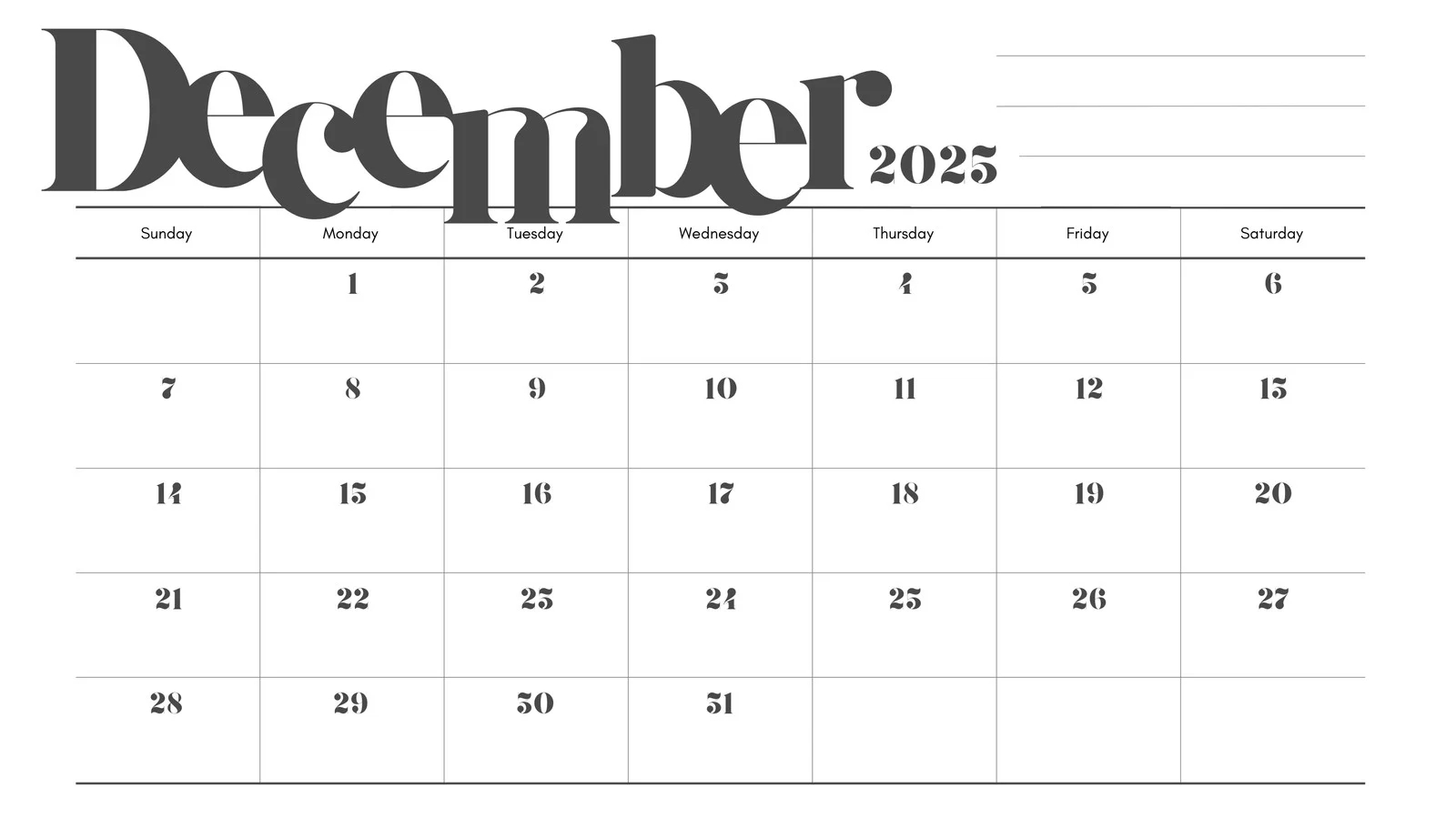 Free Printable December 2025 Calendar Templates Canva Free Printable December 2025 Calendar Templates Canva