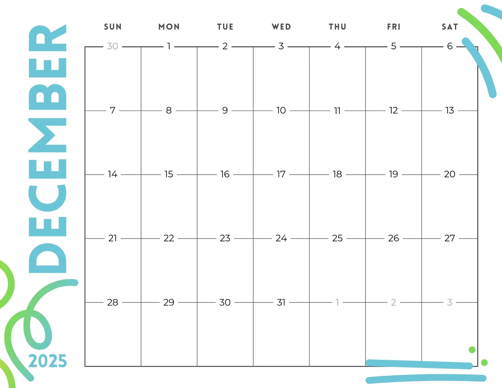 Free Printable Calendar With Holidays 2025